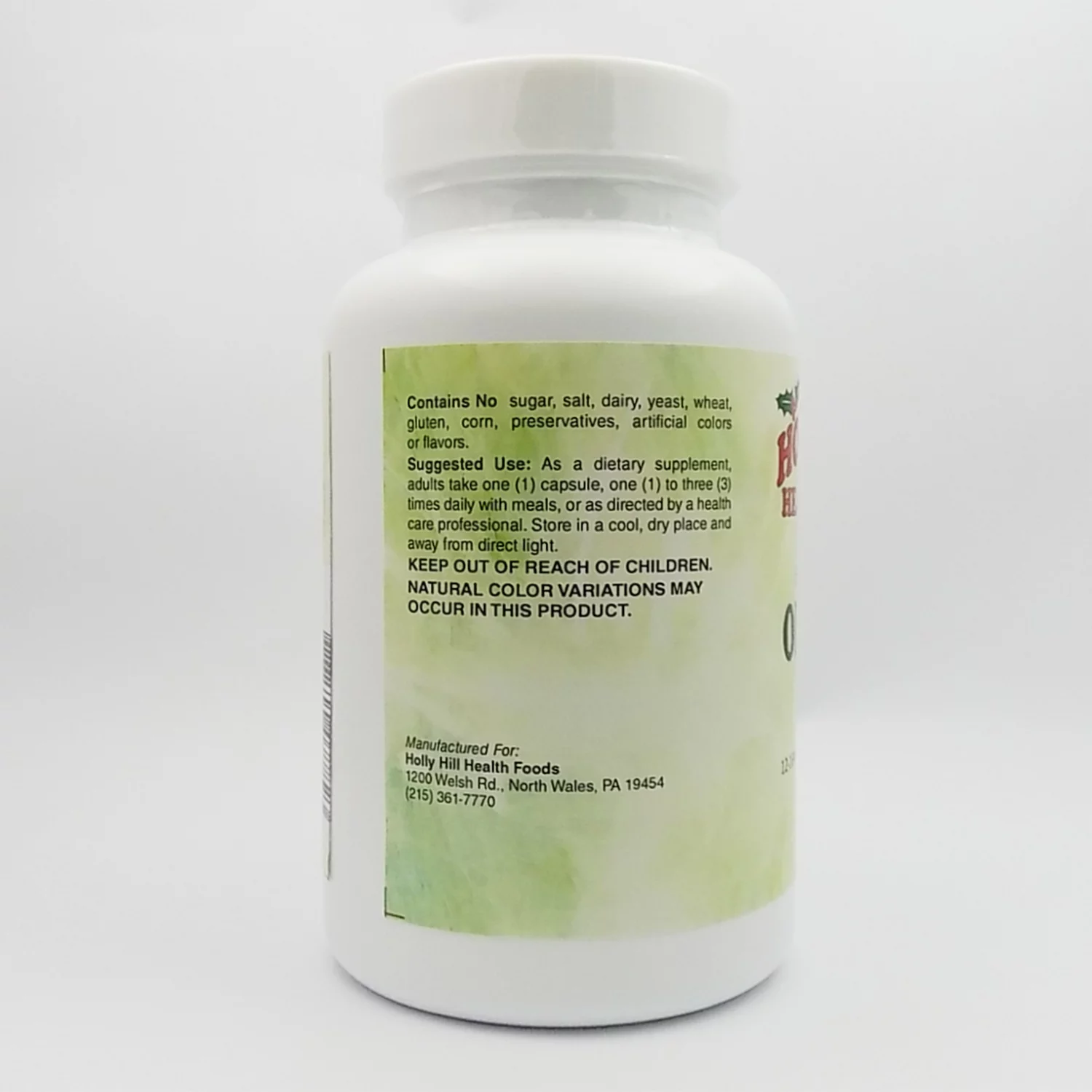 Holly Hill Health Foods, Standardized Olive Leaf, 500 MG, 120 Capsules