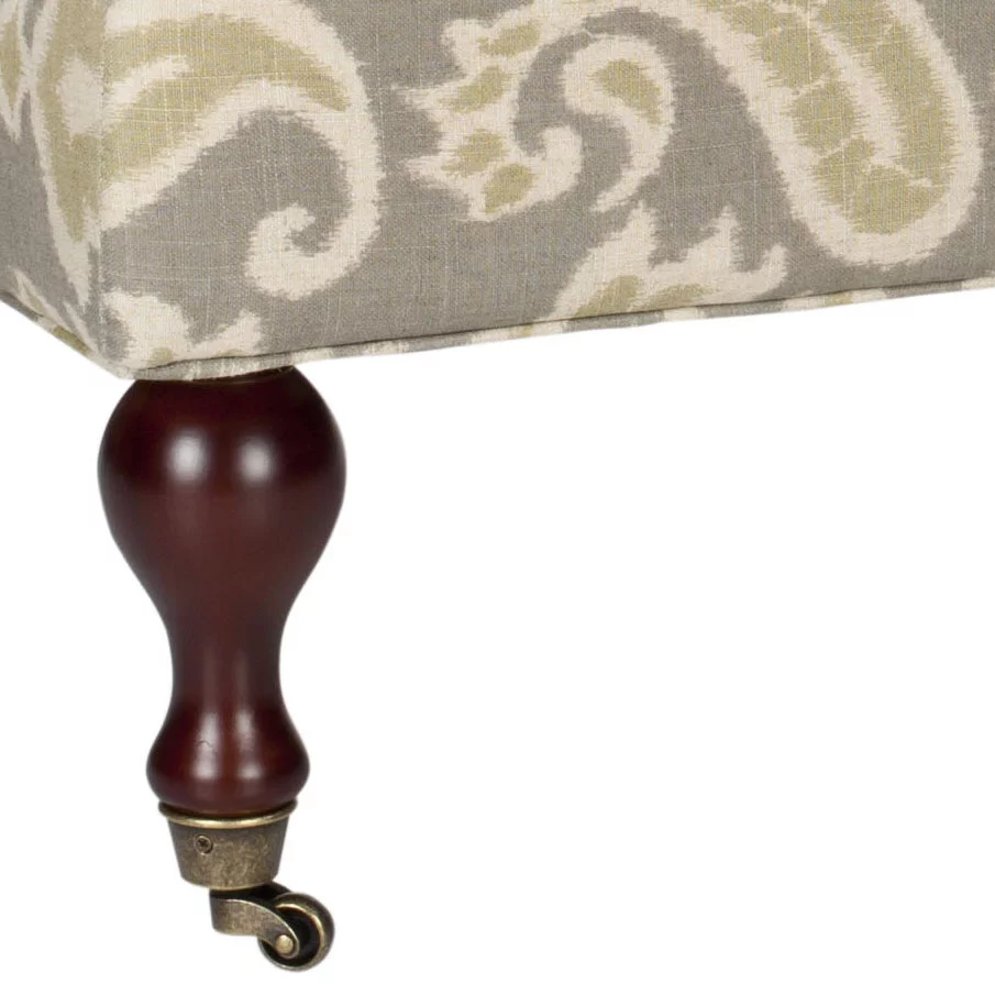 SAFAVIEH Hampton Pillow Top Upholstered Bench with Wood Legs, Brown