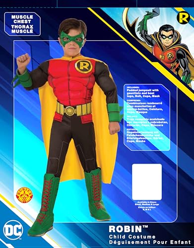 Rubies DC Teen Titans: Robin Deluxe Costume for Kids, Boy's Medium