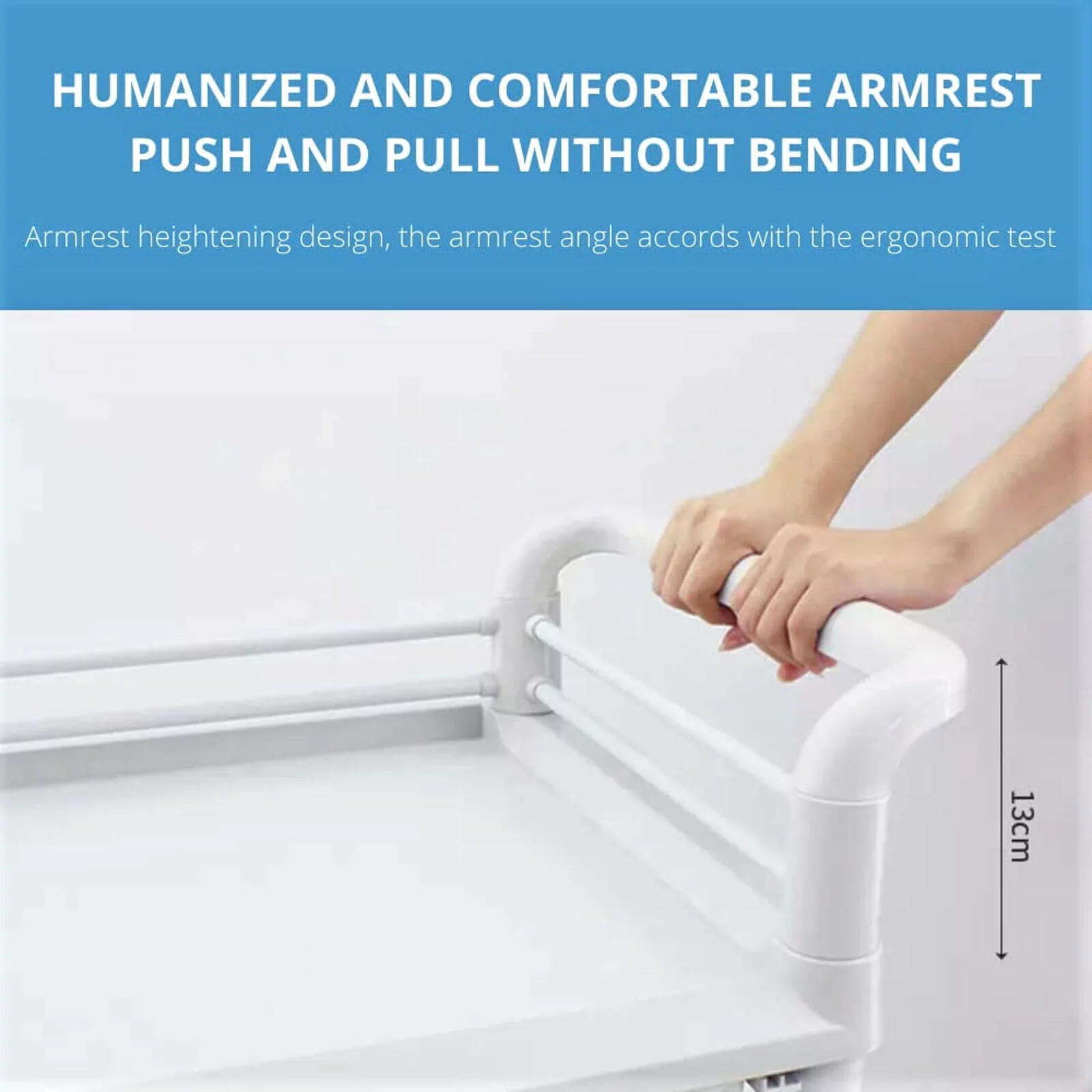 Medical Trolley Cart 3 Tier 330 Lbs Spacious Beauty Salon Rolling Utility Cart