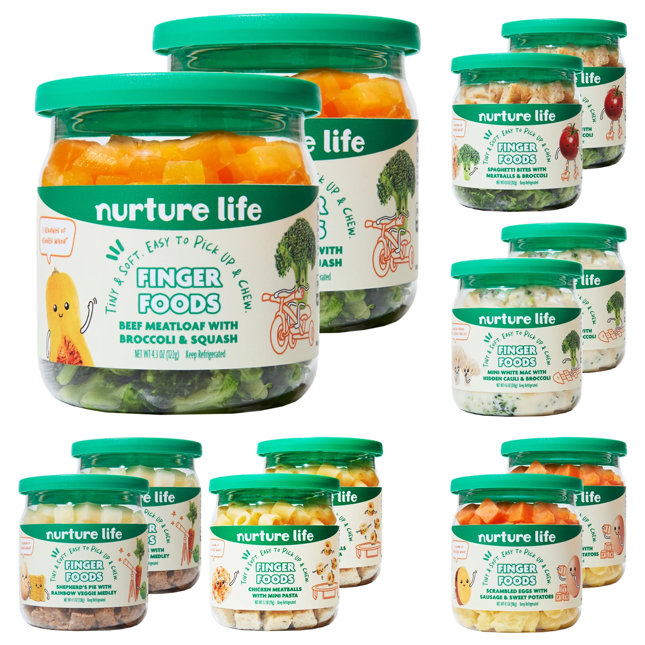 Nurture Life Baby Stage 3 Finger Food Favorites 12-Meal Variety Pack, Organic Focus