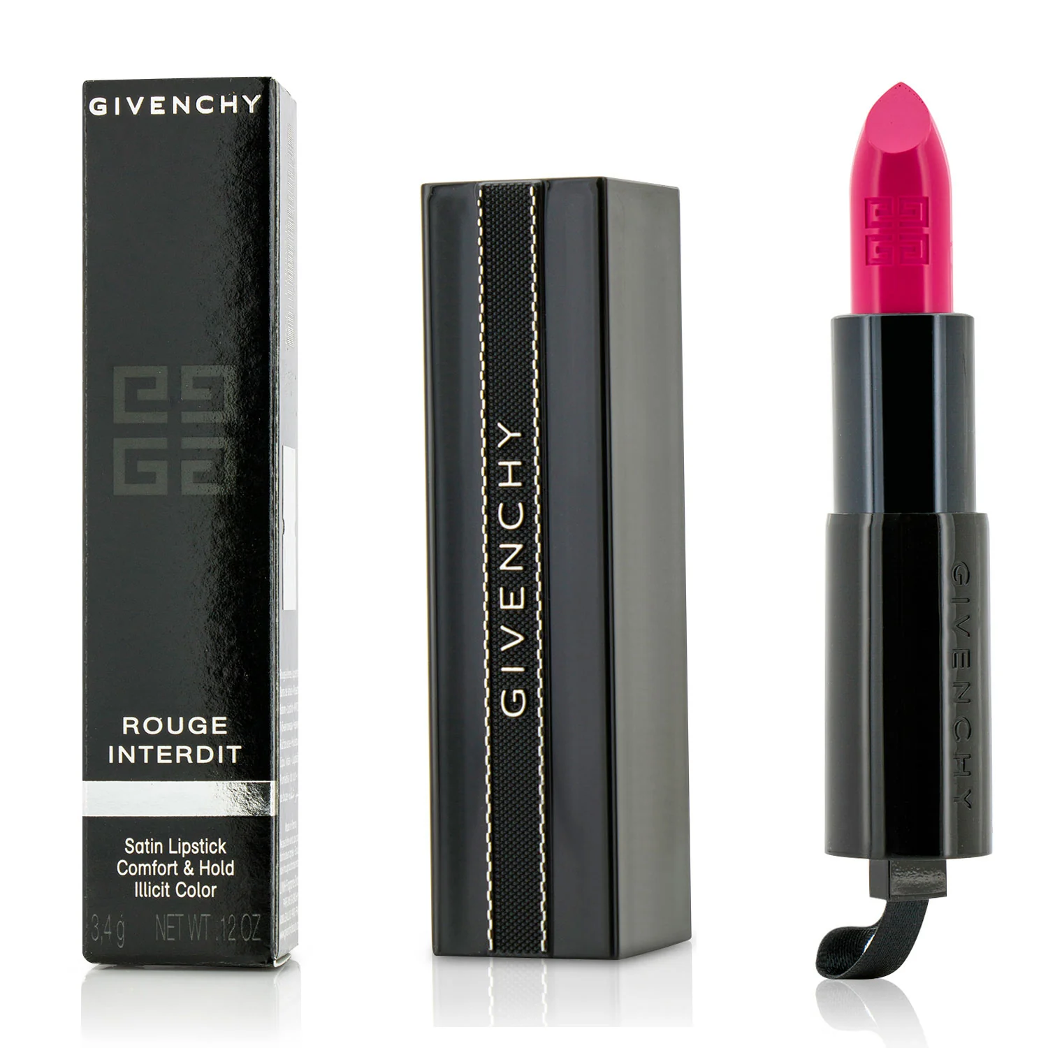Givenchy Rouge Interdit Satin Lipstick - # 12 Rouge Insomnie  3.4g/0.12oz