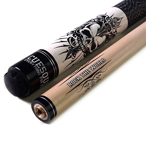 CUESOUL 58 inch 19/20/21 oz 1/2 Maple Pool Cue Stick Kit-Rockin Series