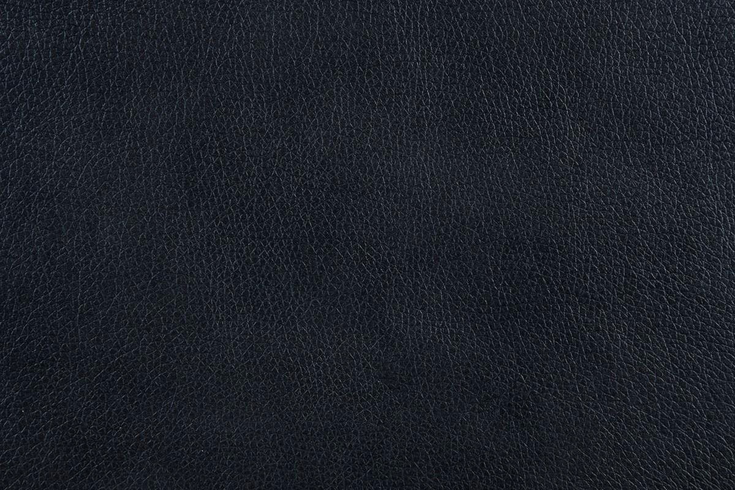 CoSoTower Black Bonded Leather Extra Large Ottoman Metal Legs 1Pc Ottoman