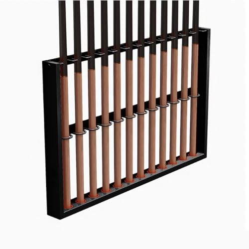 Wall Mount Pool Stick Holder - Metal Cue Rack for Billiard Room, Club & Bar - Large Capacity Cue Stick Accessories (Black, 60cm)