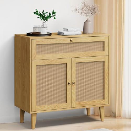 Kitchen Island with Storage, Rolling Kitchen Cart with 3 Drawers Kitchen Storage Cabinet on Wheels with Inner Adjustable Shelves for Dining Room/Living Room Thicker,39.37