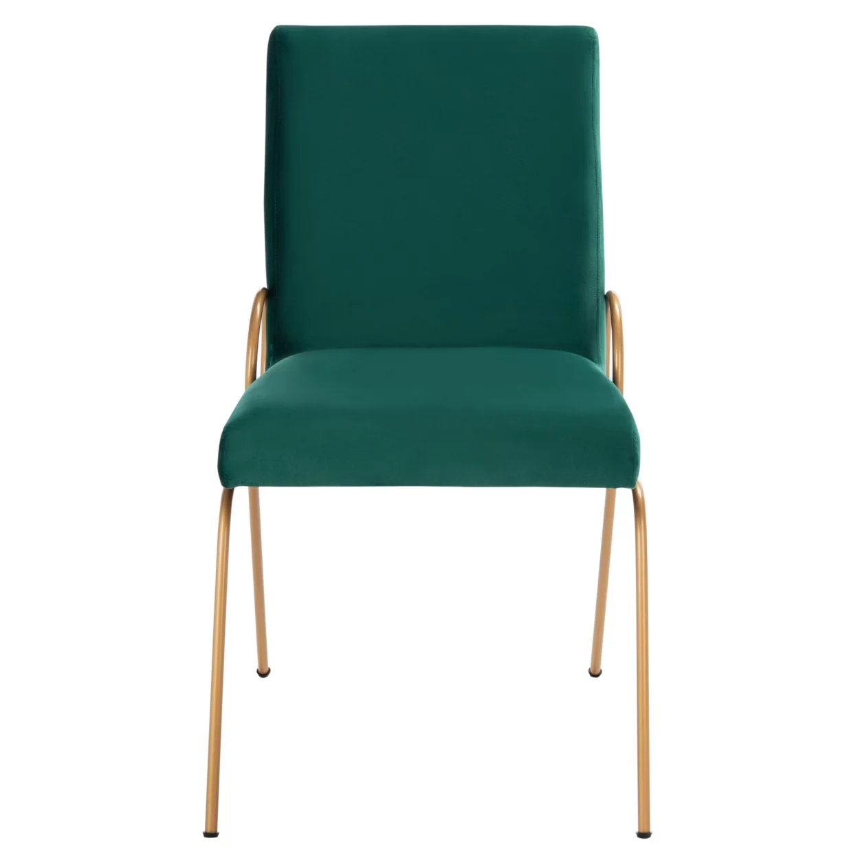 SAFAVIEH Fanlia Modern Glam Accent Side Chair, Emerald, Set of 2