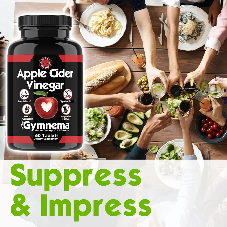 Weight Loss Apple Cider Vinegar w Garcinia Pills ACV & CLA Fat Burner - 60 Tablets