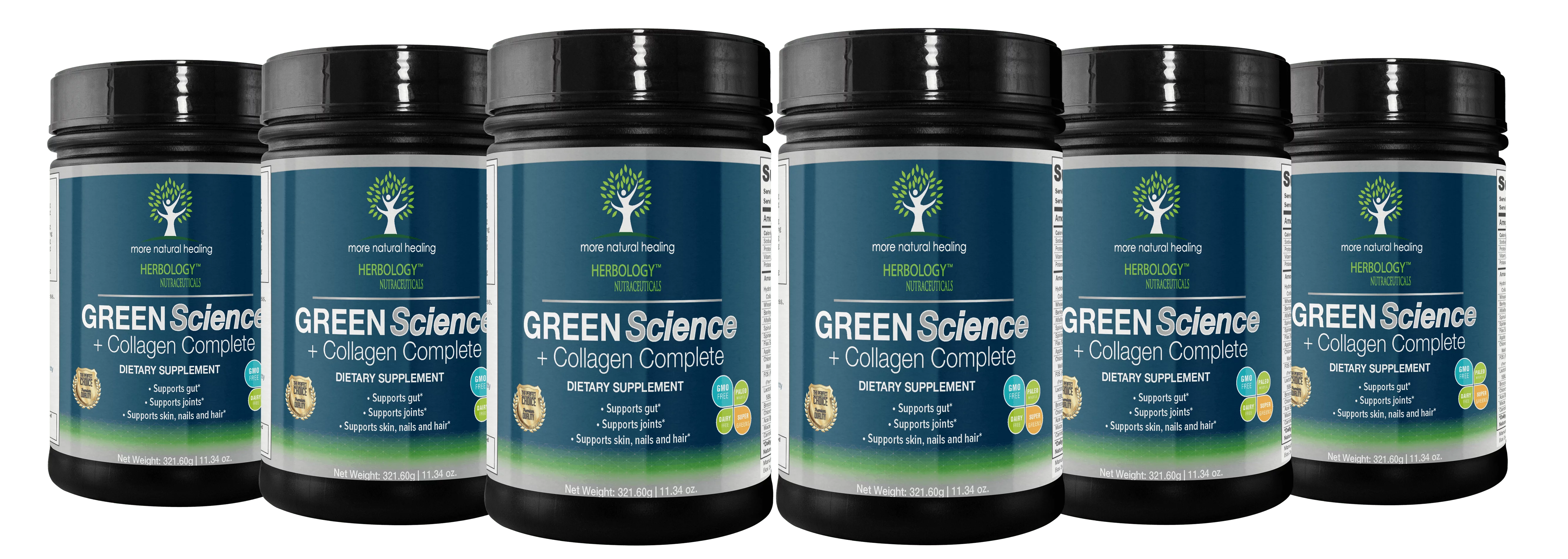 More Natural Healing Green Science + Collagen Complete Fat Burning Anti-Aging Green Powder Drink