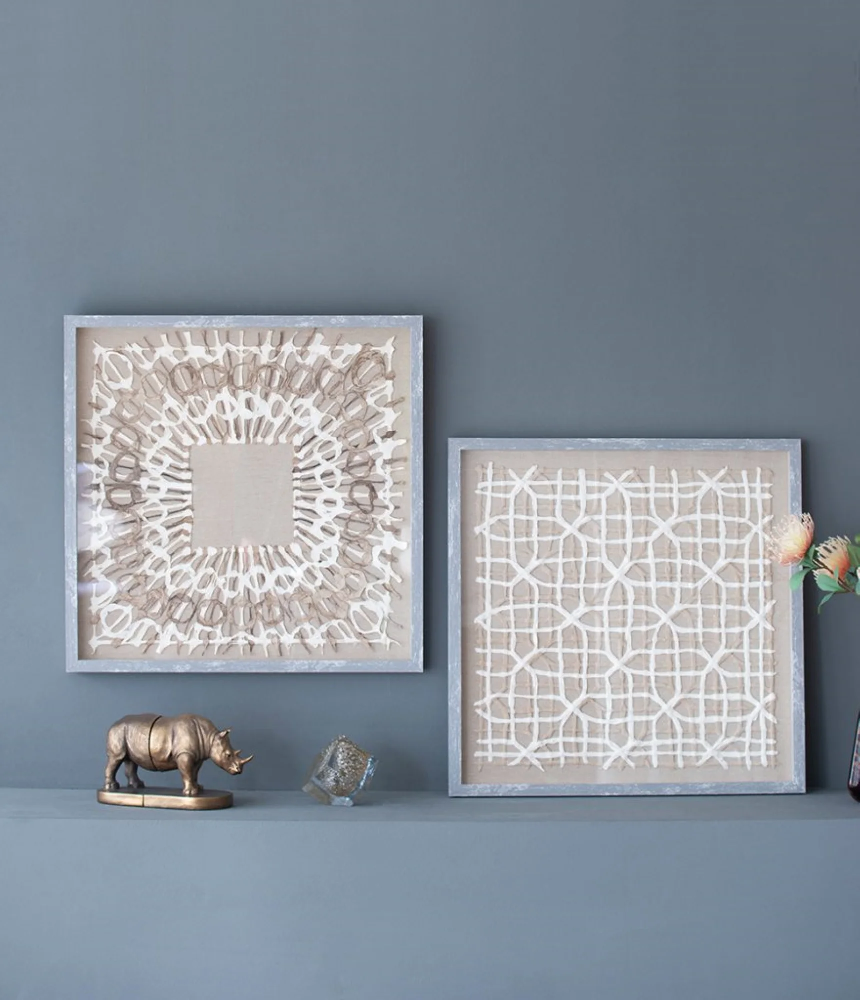 CC Home Furnishings Lucinda Shadow Box Framed Wall Art - 23.5