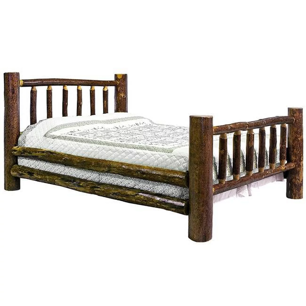 Montana Woodworks  Glacier Country Collection Bed with Laser Engraved Moose, Twin