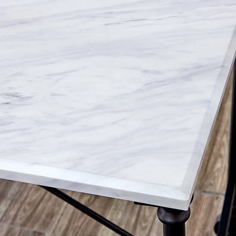 Trie Faux Stone Rolling Kitchen Island