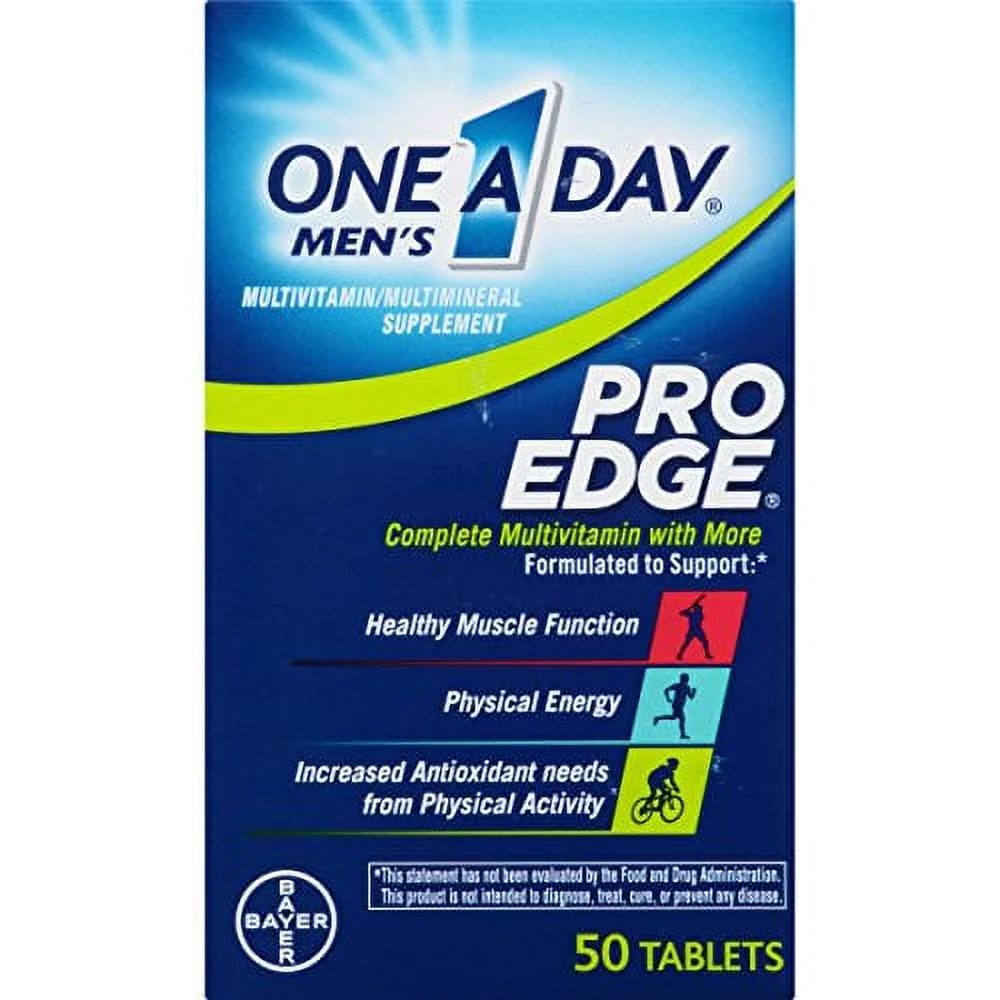 One-A-Day Men's Pro Edge Multivitamin, 50-tablet Bottle (Pack of 16)