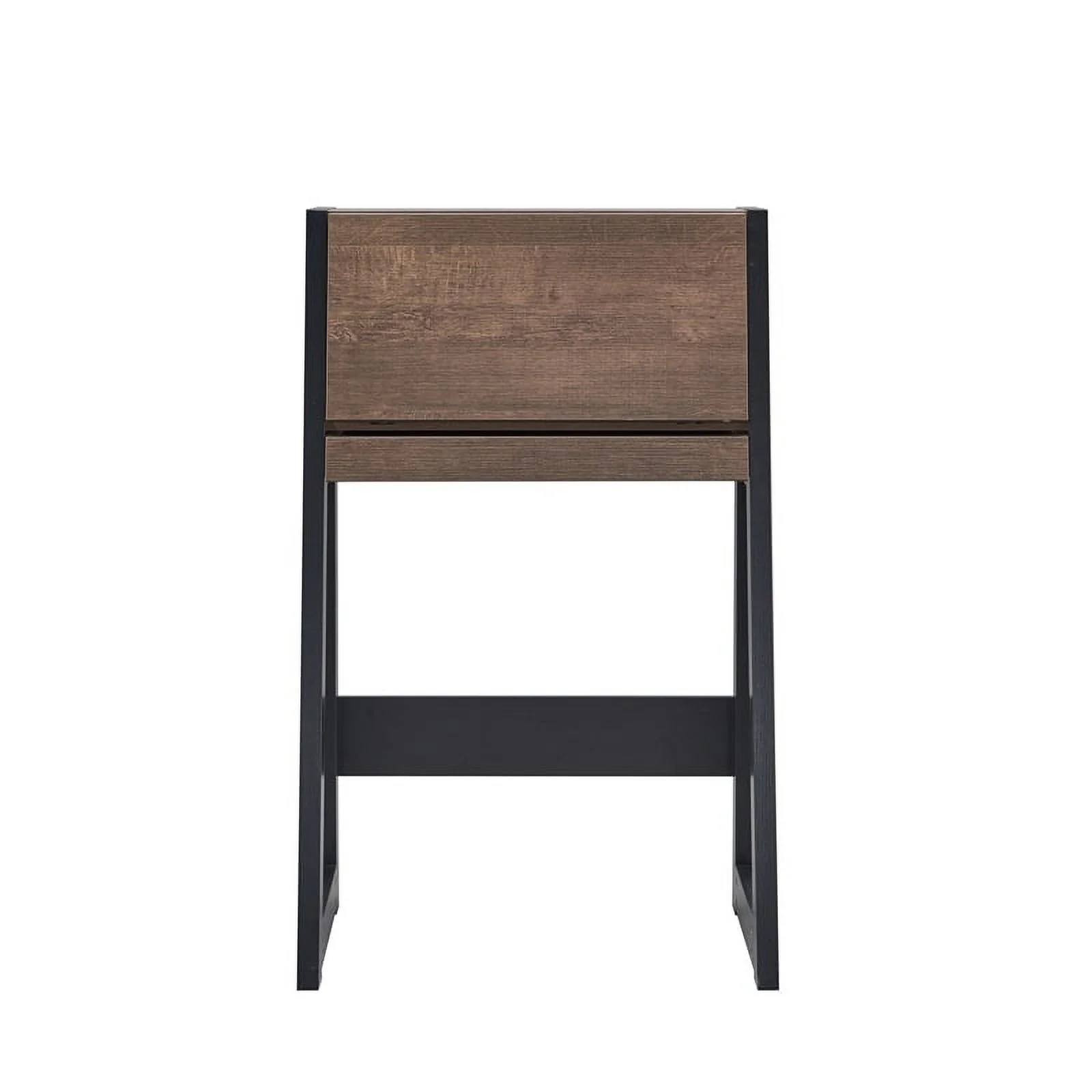 Urbanpro Modern Wood Secretary Desk in Walnut Oak Brown/Black
