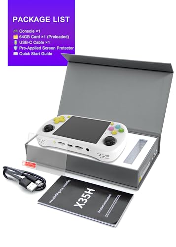 Powkiddy X35H Retro Handheld Game Console, - 10,000+ Games, 3.5
