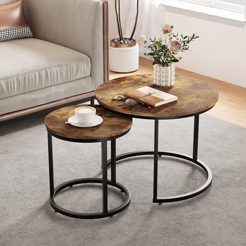 Smuxee Nesting Coffee Table Set of 2, 23.6