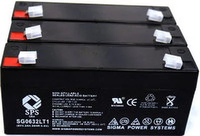 SPS Brand 6 V 3.2 Ah Replacement Battery (SG0632LT1) with Terminal LT1 for General Electric / Ge PROCARE 200 (3 PACK)
