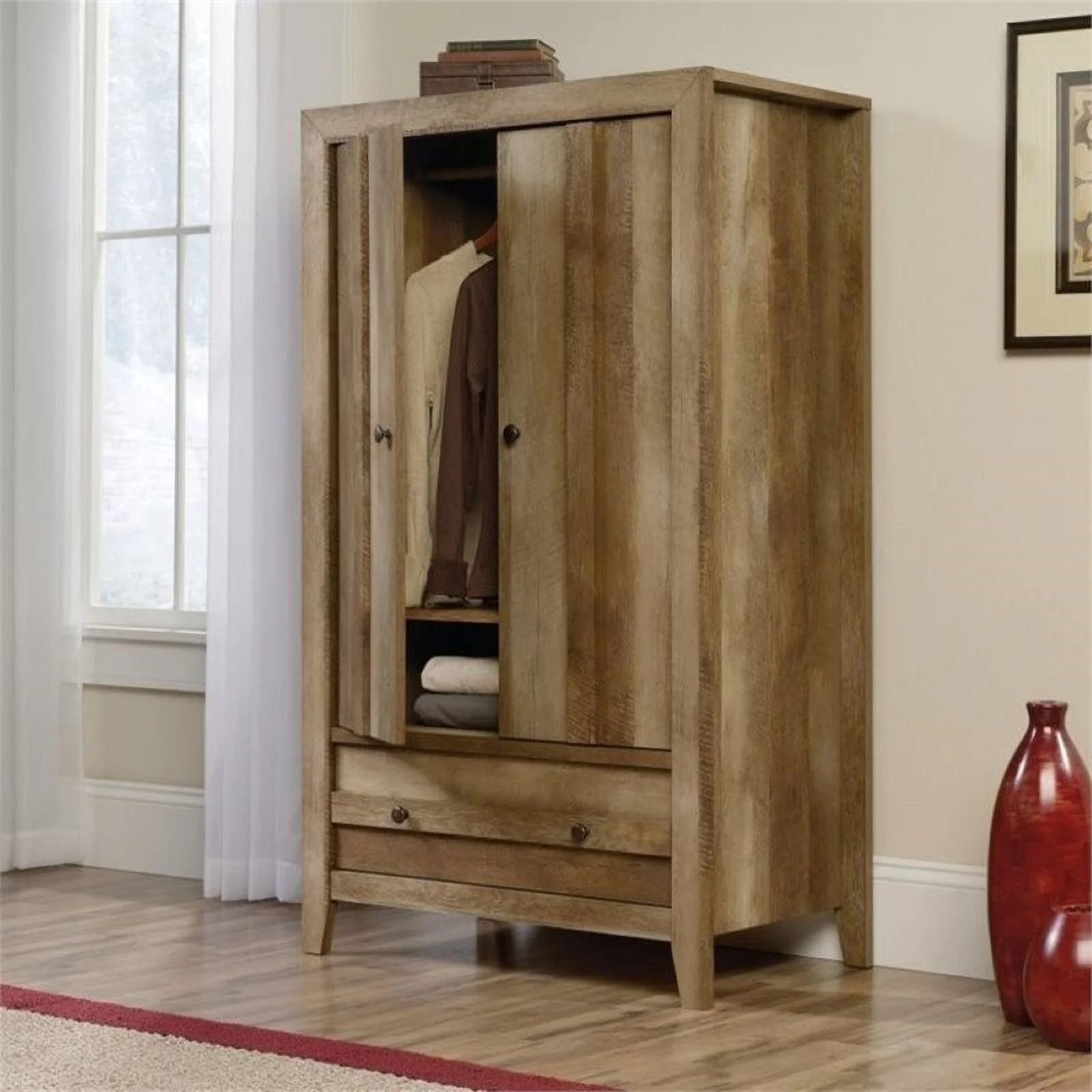 Pemberly Row Armoire in Craftsman Oak