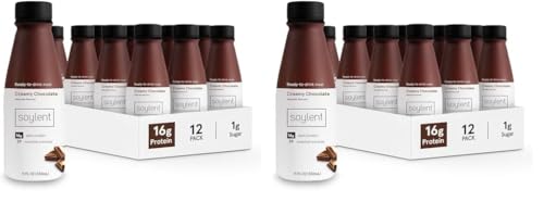 Soylent Complete Meal Replacement Shake, Gingerbread, 16g Complete Protein, Ready-to-Drink Plant Based Protein Drink, 1g Sugar, 11oz (12 Pack)