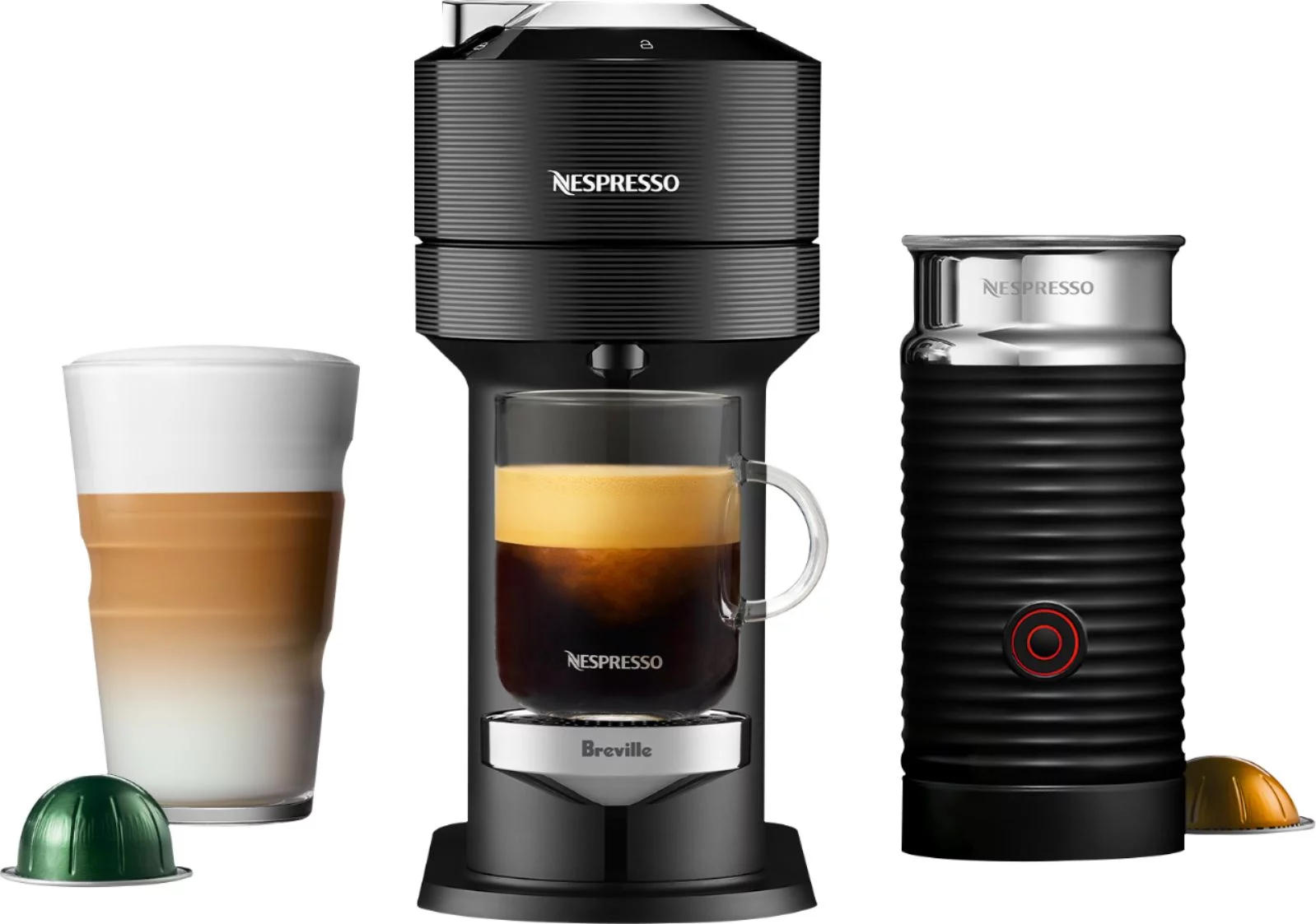 Nespresso Vertuo Next Premium by Breville with Aeroccino3 - Classic Black (BNV560BLK1BUC1 )