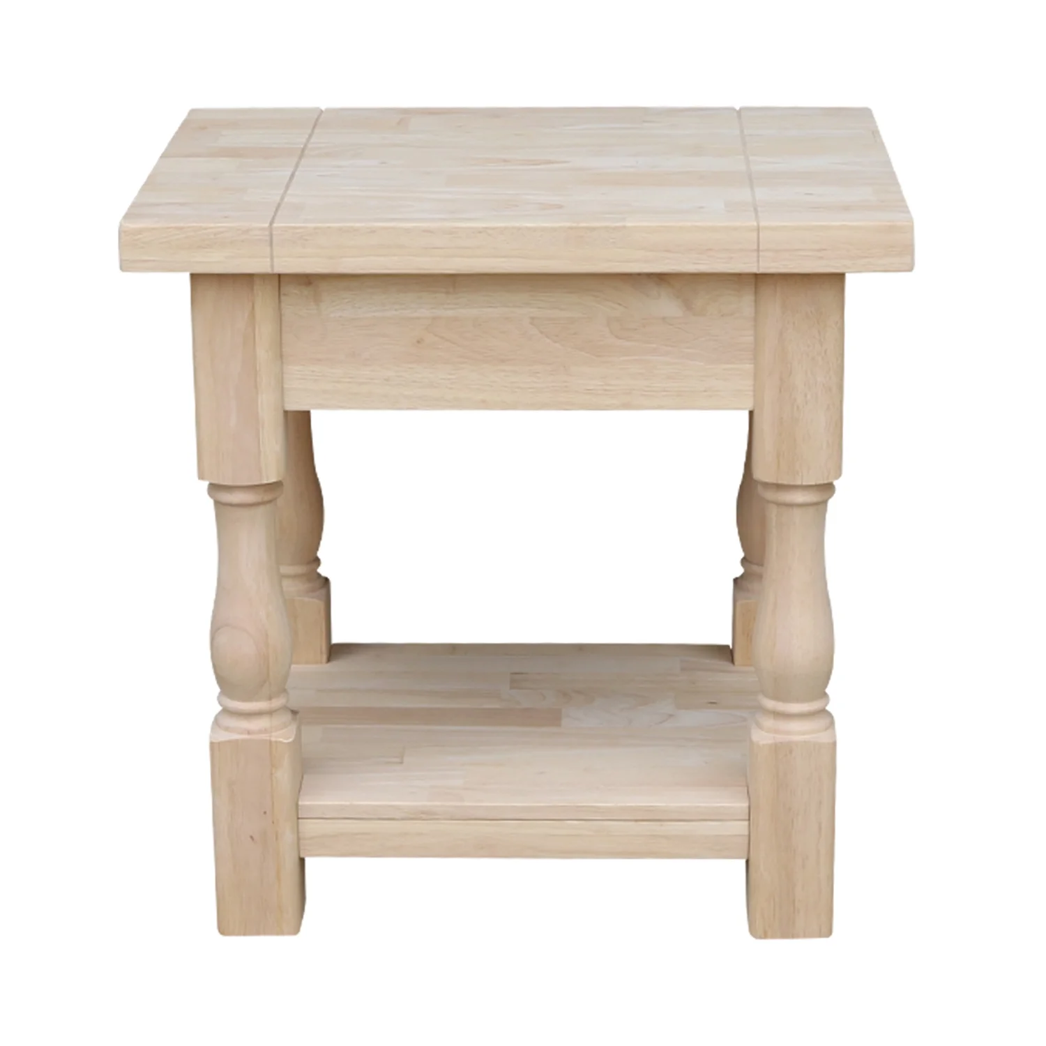 International Concepts Solid Wood Tuscan End Table Unfinished
