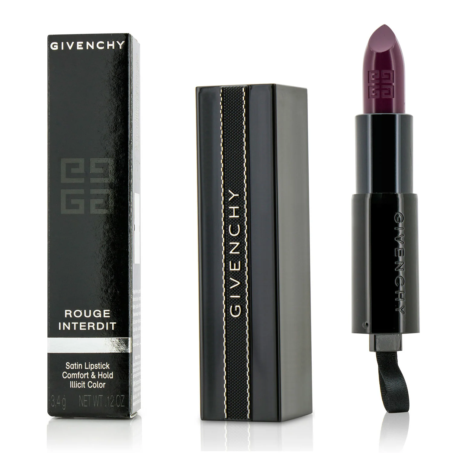 Givenchy Rouge Interdit Satin Lipstick - # 12 Rouge Insomnie  3.4g/0.12oz