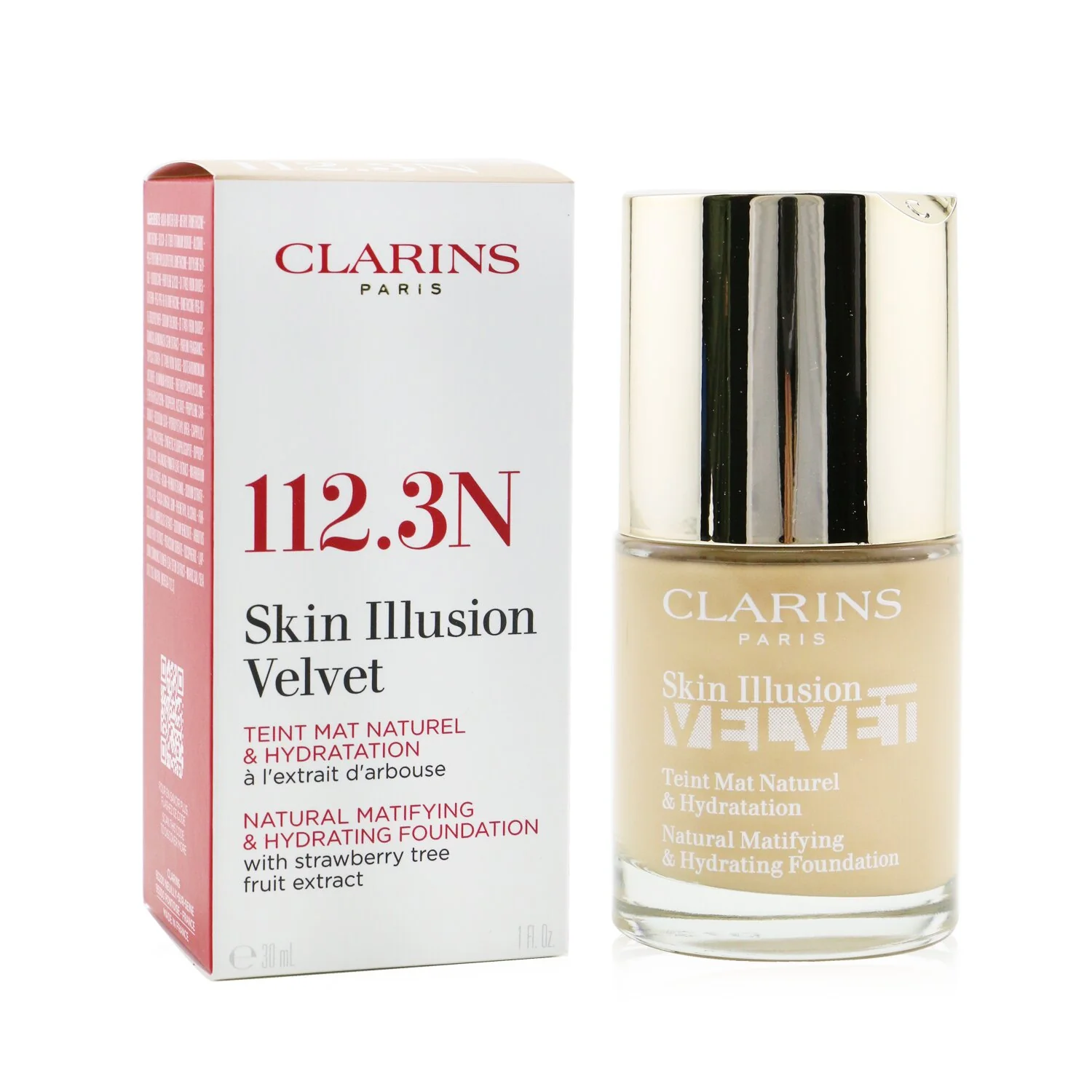Clarins Skin Illusion Velvet Natural Matifying & Hydrating Foundation - # 110N Honey  30ml/1oz