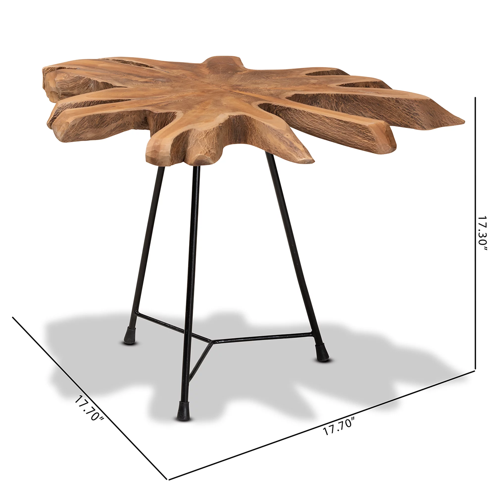 bali & pari Merci Teak Root End Table, Brown