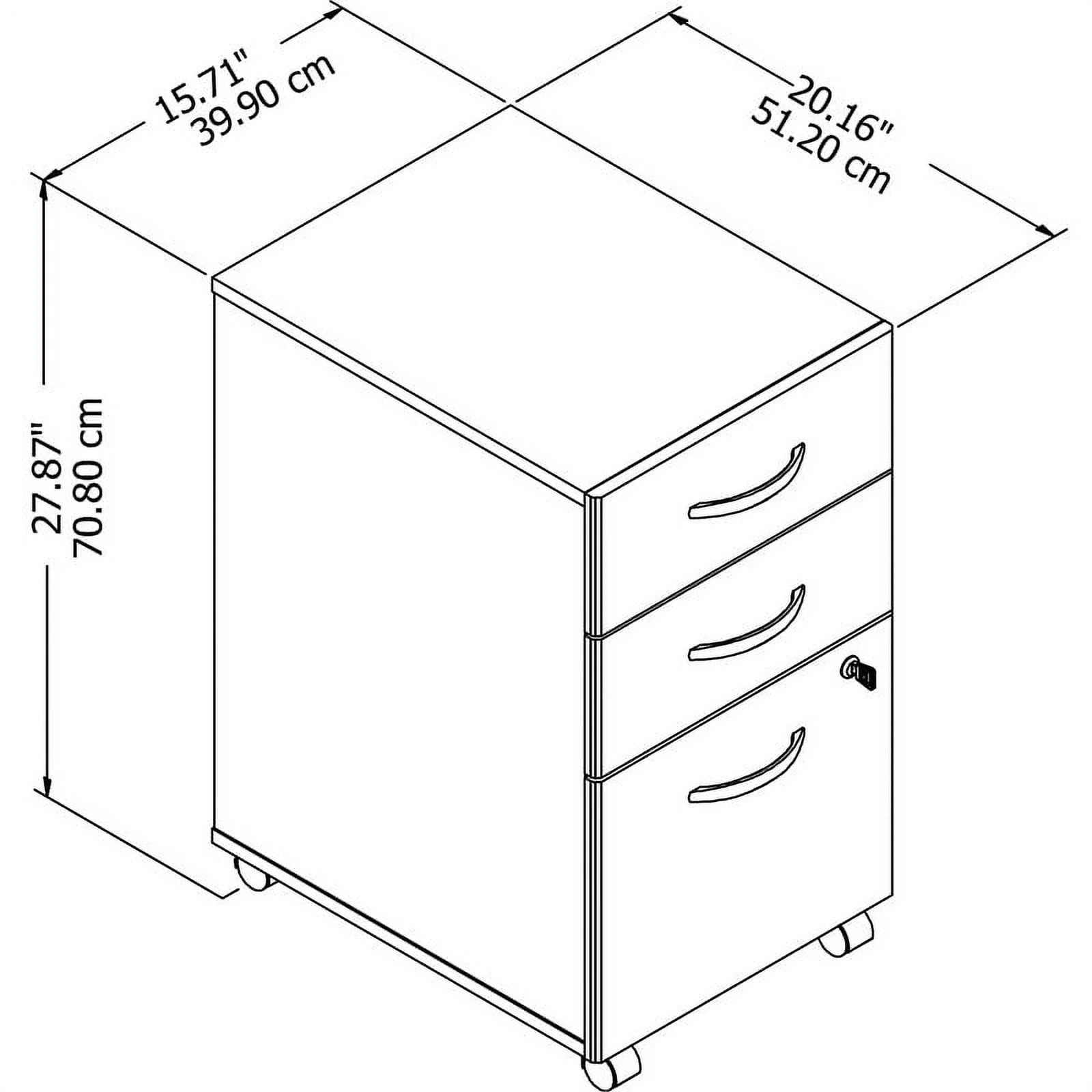 Home Square 2 Piece Wood Mobile Filing Cabinet Set in Platinum Gray