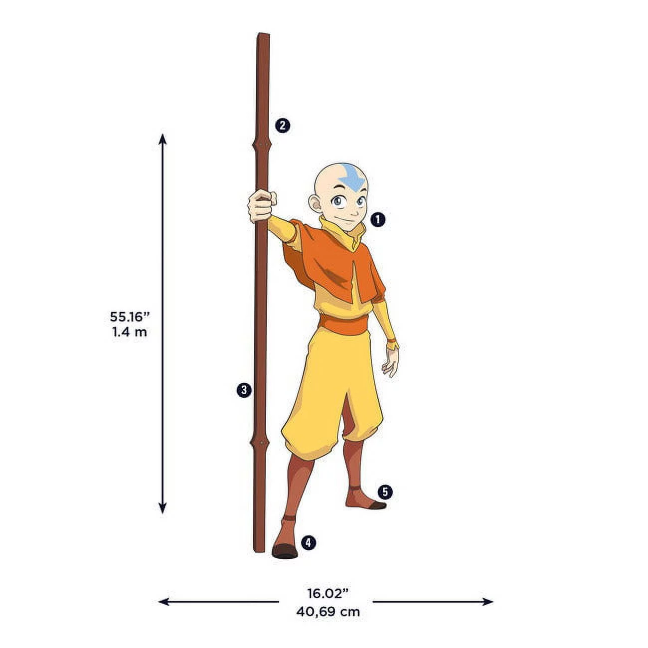 Avatar Aang Giant Peel & Stick Wall Decals