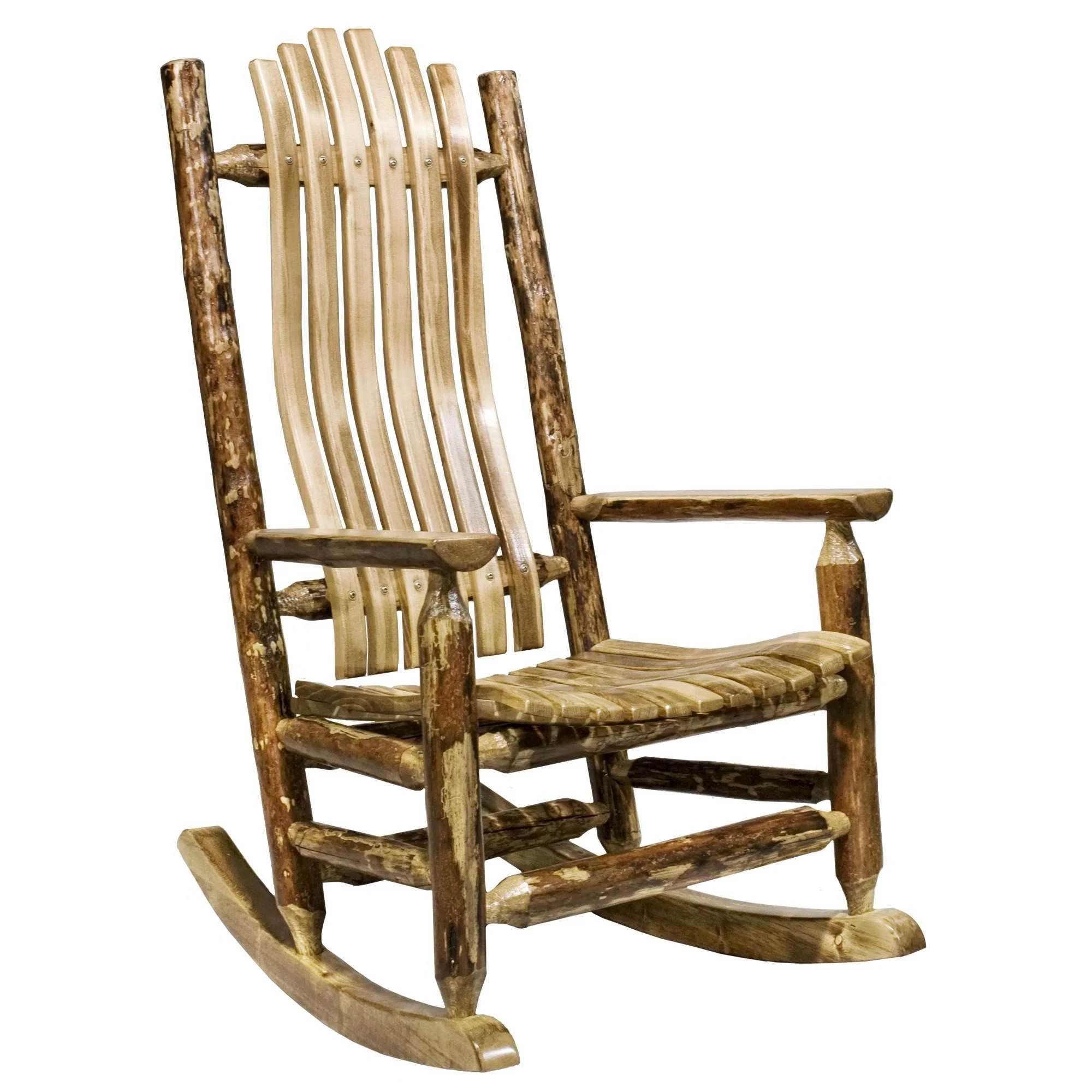 Glacier Country Collection Adult Log Rocker