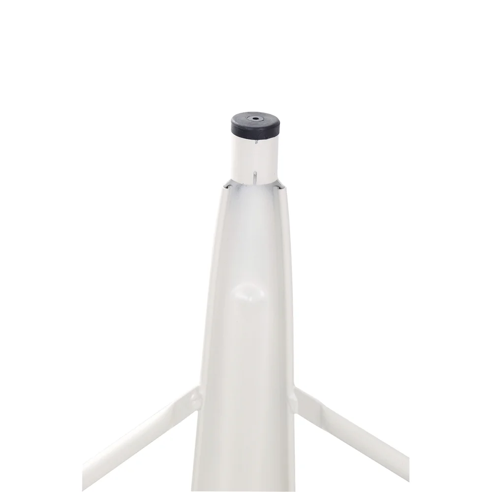 Leejay White 24 inch Counter Height Metal Barstools with Light Wood Seat, Set of 6