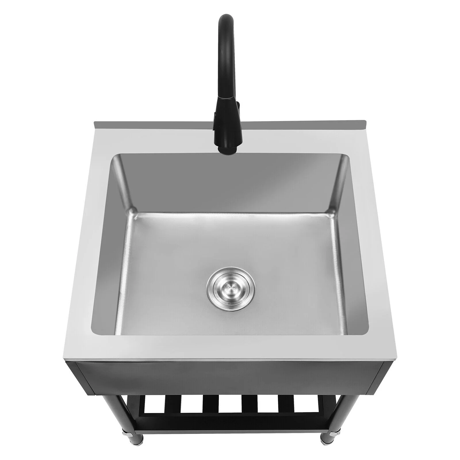 Stainless Steel Commercial Sink Catering Kitchen Prep Table Single Bowl Durable