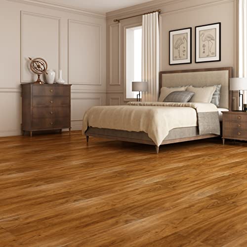 Art3d 36-Pack 54 Sq.ft Peel and Stick Floor Tiles Vinyl Plank Flooring Wood Look, Adhesive and Waterproof Tile Sticker for Bedroom, Living Room, Kitchen, RV in Rosewood