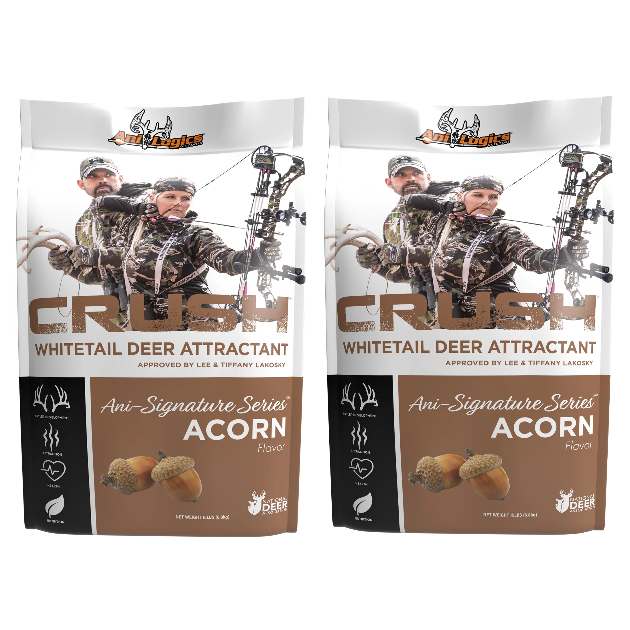 Ani-Logics Outdoors Crush Acorn Granular Deer Attractant 15 lb Bag, 2 Pack
