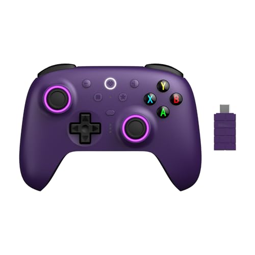 8BitDo Ultimate 2 Wireless Controller for Windows & Android, Gaming Controller with TMR Joysticks, Switchable Hall Effect/Tactile Triggers, RGB Fire Ring, 8Speed Wireless Tech, Black