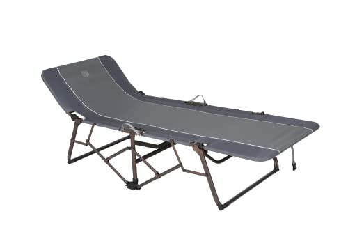 TIMBER RIDGE Portable XL Folding Camping Cot for Adults - Ultra Fast Setup, Heavy Duty 300 LBS Support, Gray