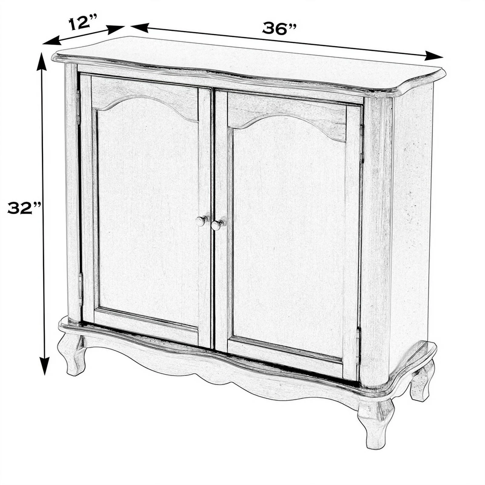 Butler Specialty Company Leyden European Wood Accent Cabinet - Antique Beige