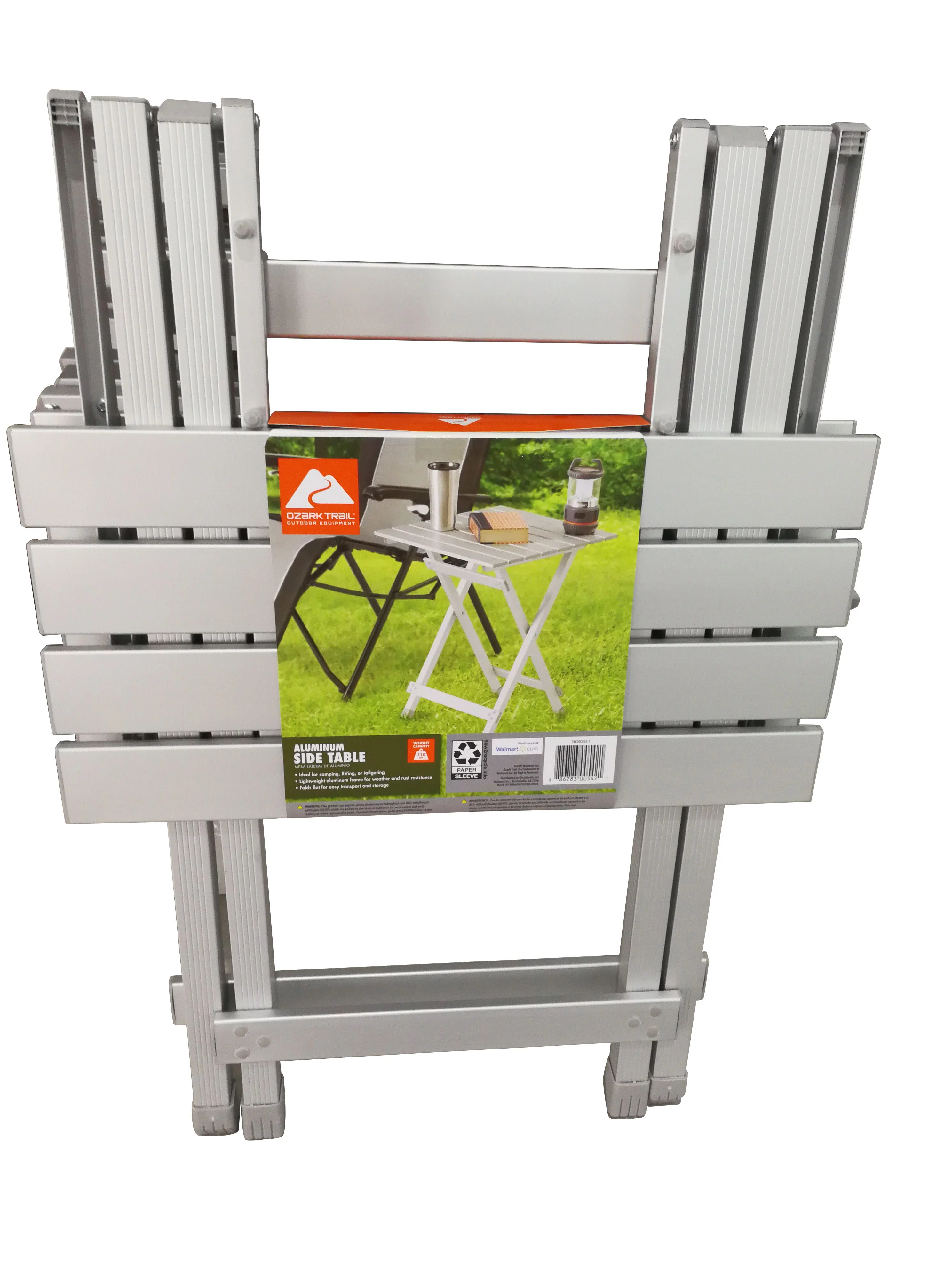 Ozark Trail Aluminum Camping Table, Silver