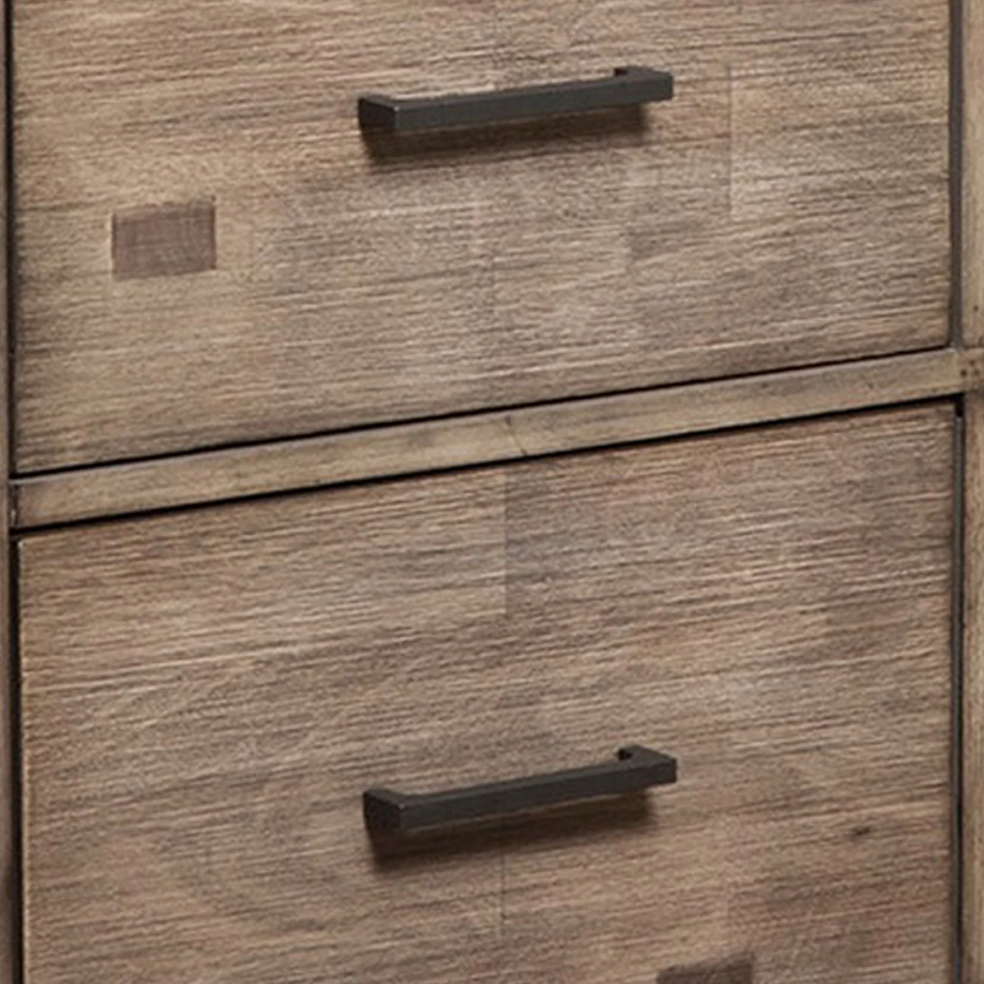 Benjara 42 Inch TV Media Chest, 4 Drawers, Gray Mahogany Wood Frame, Felt Lining