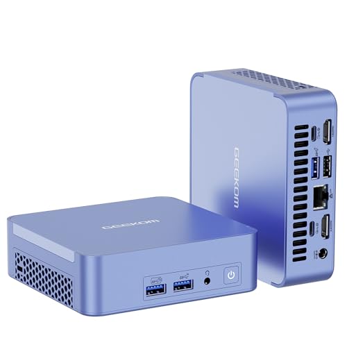 GEEKOM AX8 Pro Ai Mini PC,AMD Ryzen R7-8845HS (8C/16T,up to 5.1GHz) Mini Computers, 32GB DDR5 5600Mhz RAM&1TB PCIe Gen 4 SSD, Mini Desktop Windows 11 Pro, AMD Radeon 780M /WiFi 6E/BT5.2/2.5G LAN…