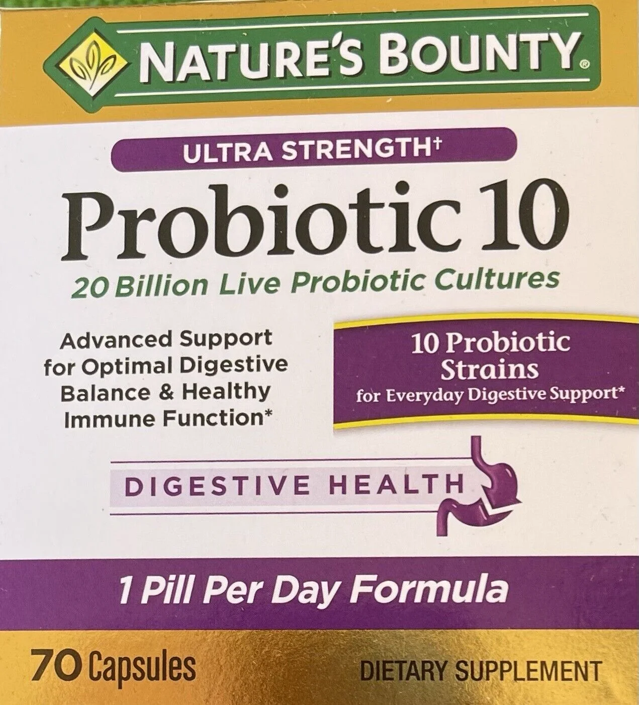 Nature's Bounty Ultra Strength Probiotic 10, 70 Capsules