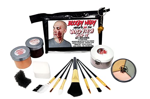 Bloody Mary's Wicked Fresh Wound Makeup Kit Light Skin F/X Makeup Halloween Costume Horror Special Effects Theater Cosplay