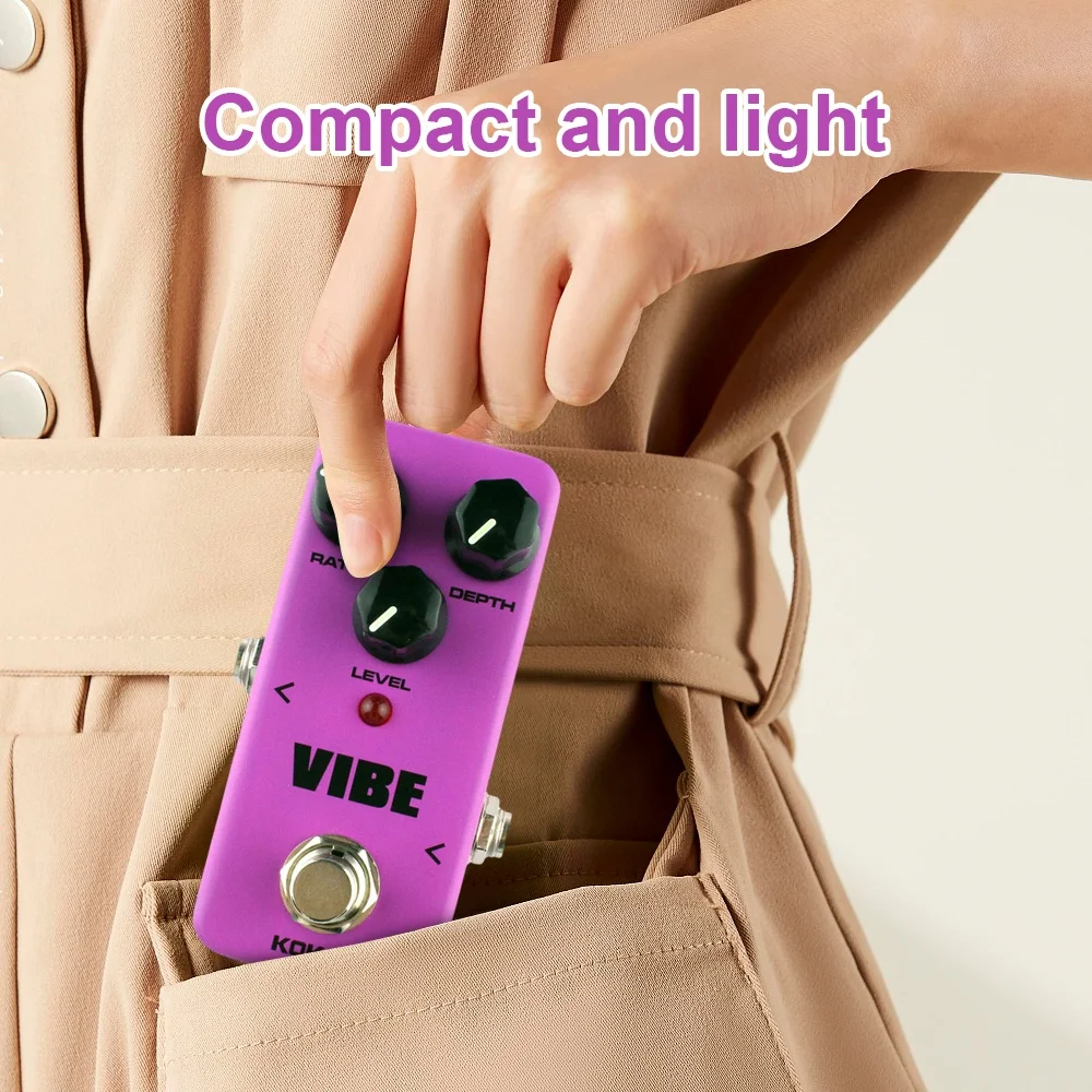 KOKKO Audio effect machine,Bypass Sound Processor audio BUZHI Pedal Vibe FUV2 Portable Audio Processor Vibe Pedal