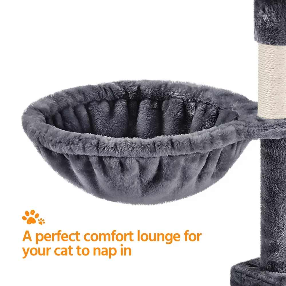 Yaheetech 76.5-inch Cat Tree Cat Tower with Condos, Dark Gray