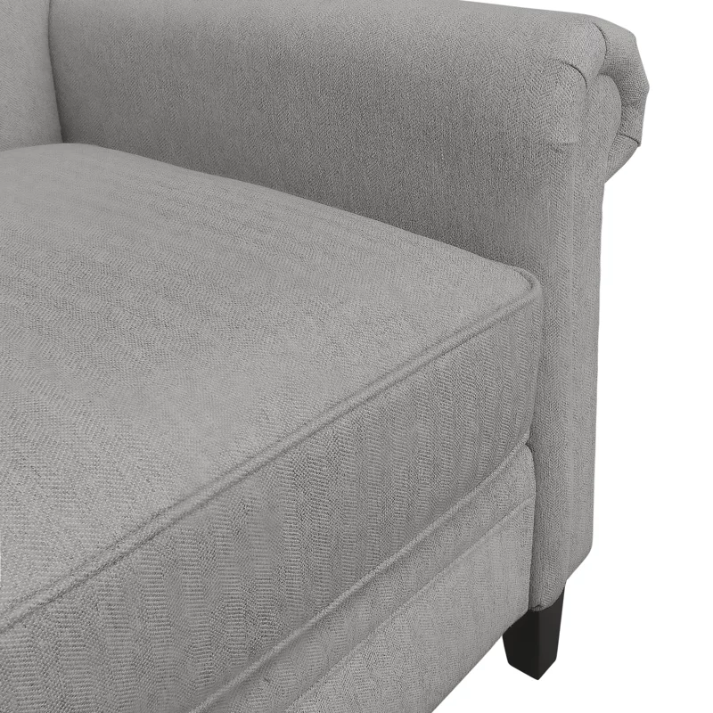 KOWO Upholstered Rolled Arm Accent Armchair gray
