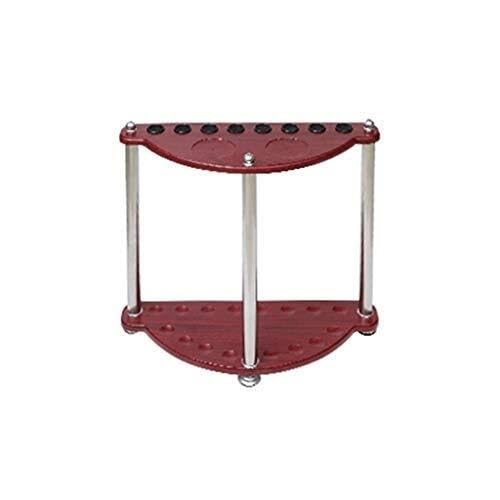 Wall-Mounted Pool Cue Rack - Wooden Billiard Stick Holder with Floor Stand, Vertical Storage for 8 Cues, Easy Installation Ideal for Game Rooms & Billiard Centers