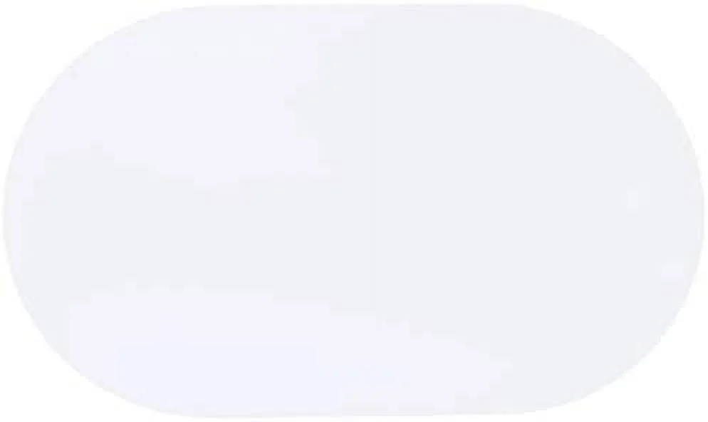 YOJFOTOOU. Modern Metal Chrome Plated Oval Dining Table with White Top