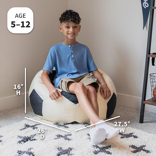 Big Joe Classic Bean Bag Chair, Sapphire Smartmax, Durable Polyester Nylon Blend, 2 feet Round