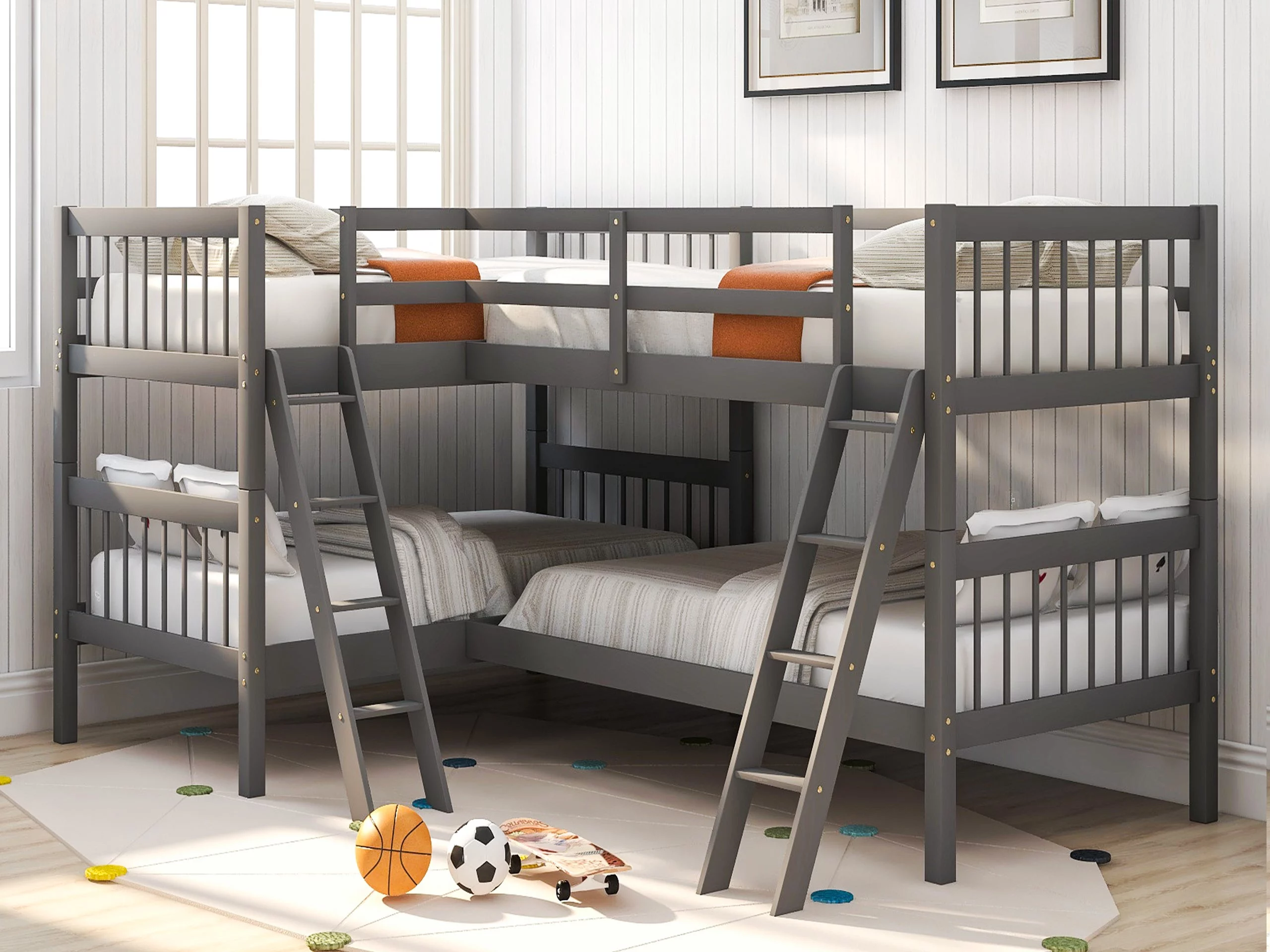 Two Haven Twin L-Shaped Bunk Bed